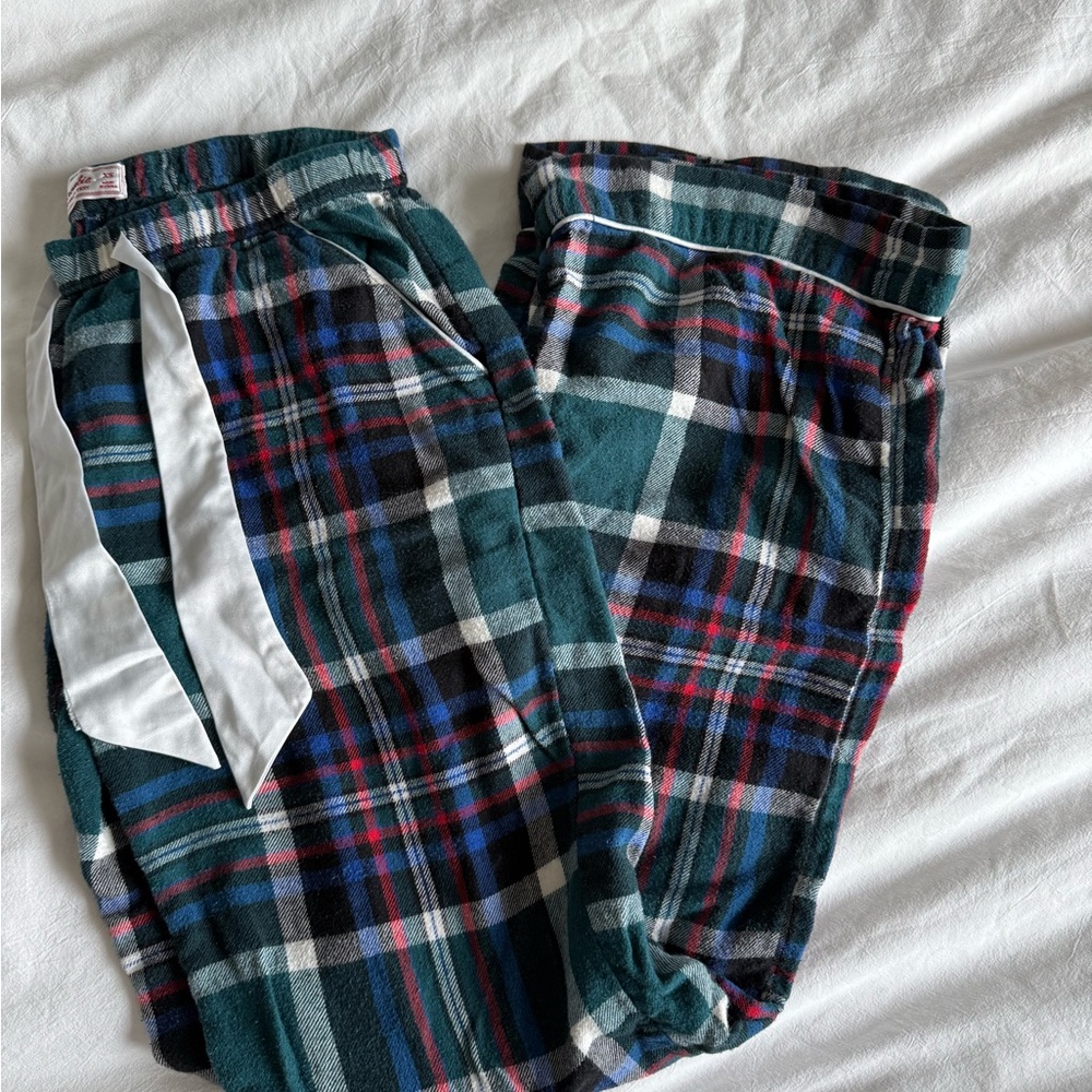 Abercrombie & Fitch Plaid Lounge Pants - Red and Blue
